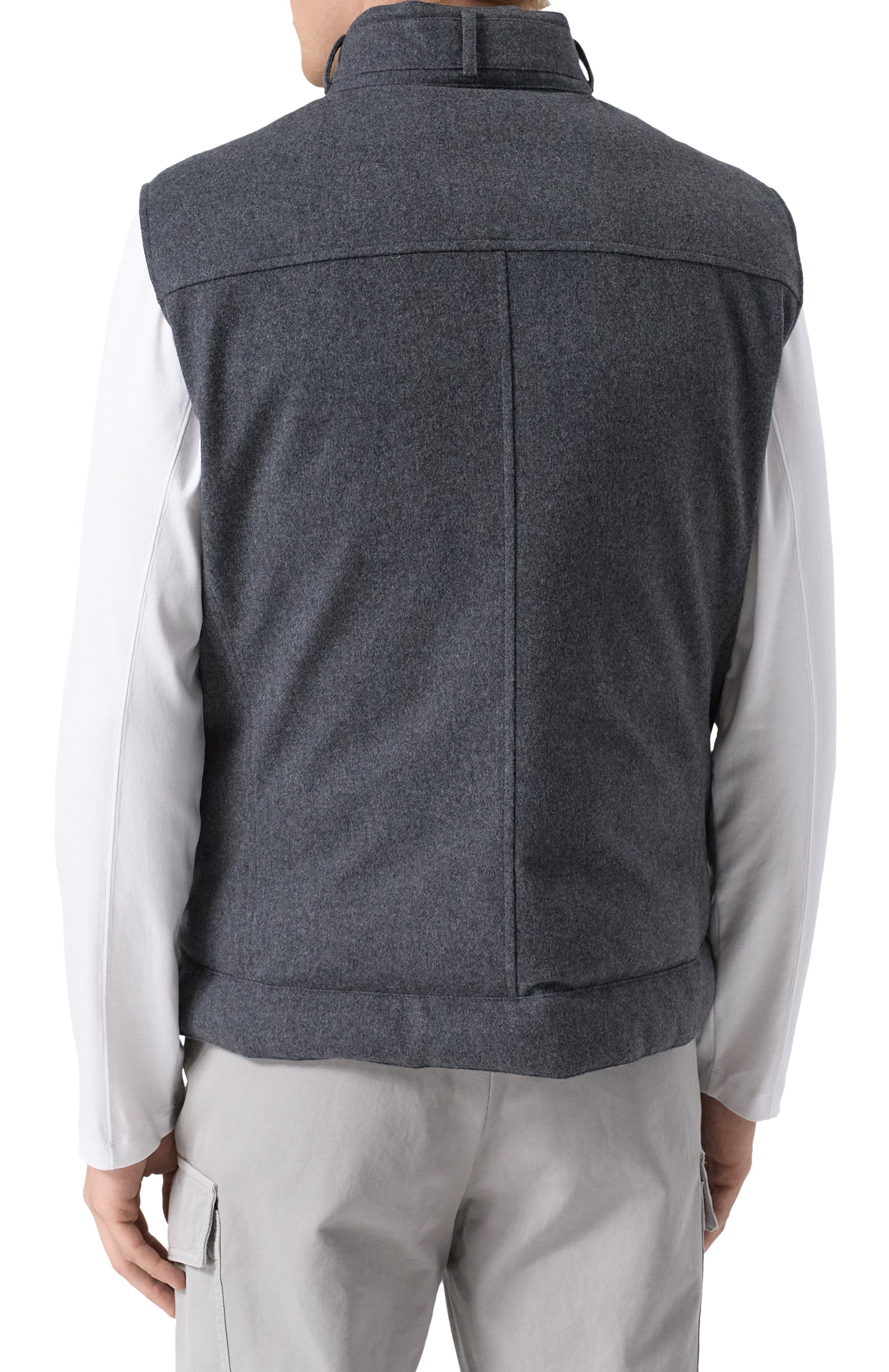 Шерстяной жилет BRUNELLO CUCINELLI темно-серого цвета по цене 410000 руб., арт. MM4631786, фото 4 Шерстяной жилет BRUNELLO CUCINELLI, арт. MM4631786, фото 4