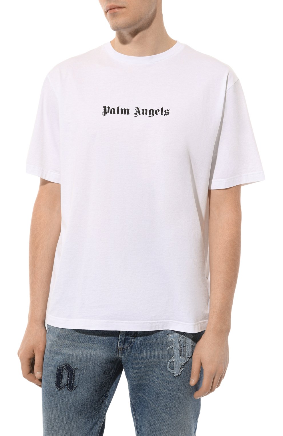Хлопковая футболка PALM ANGELS, арт. PMAA089F23JER0020110, фото 3