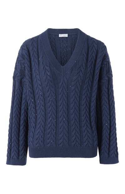 Женский хлопковый свитер BRUNELLO CUCINELLI, арт. MDV798102