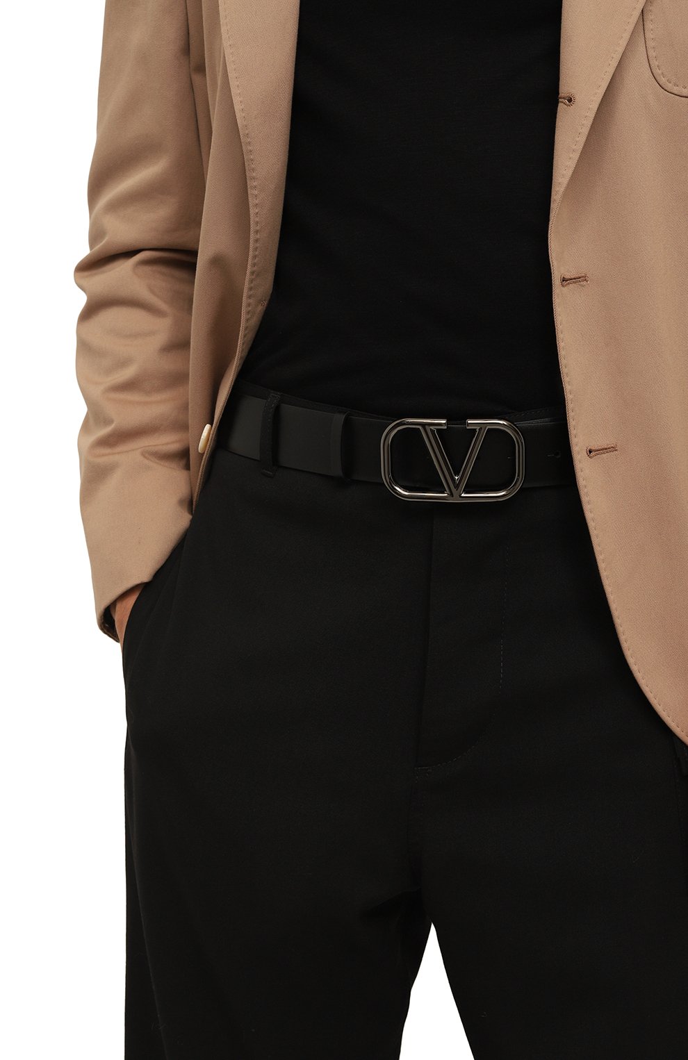 Кожаный ремень VALENTINO, арт. 3Y2T0Q87/AZR, фото 2