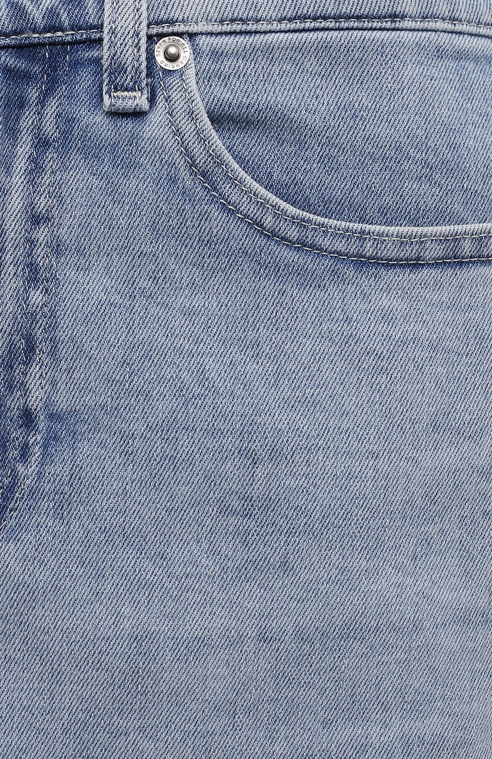 Джинсовая юбка 7 FOR ALL MANKIND голубого цвета по цене 13400 руб., арт. JSSKB750L0, фото 5 Джинсовая юбка 7 FOR ALL MANKIND, арт. JSSKB750L0, фото 5