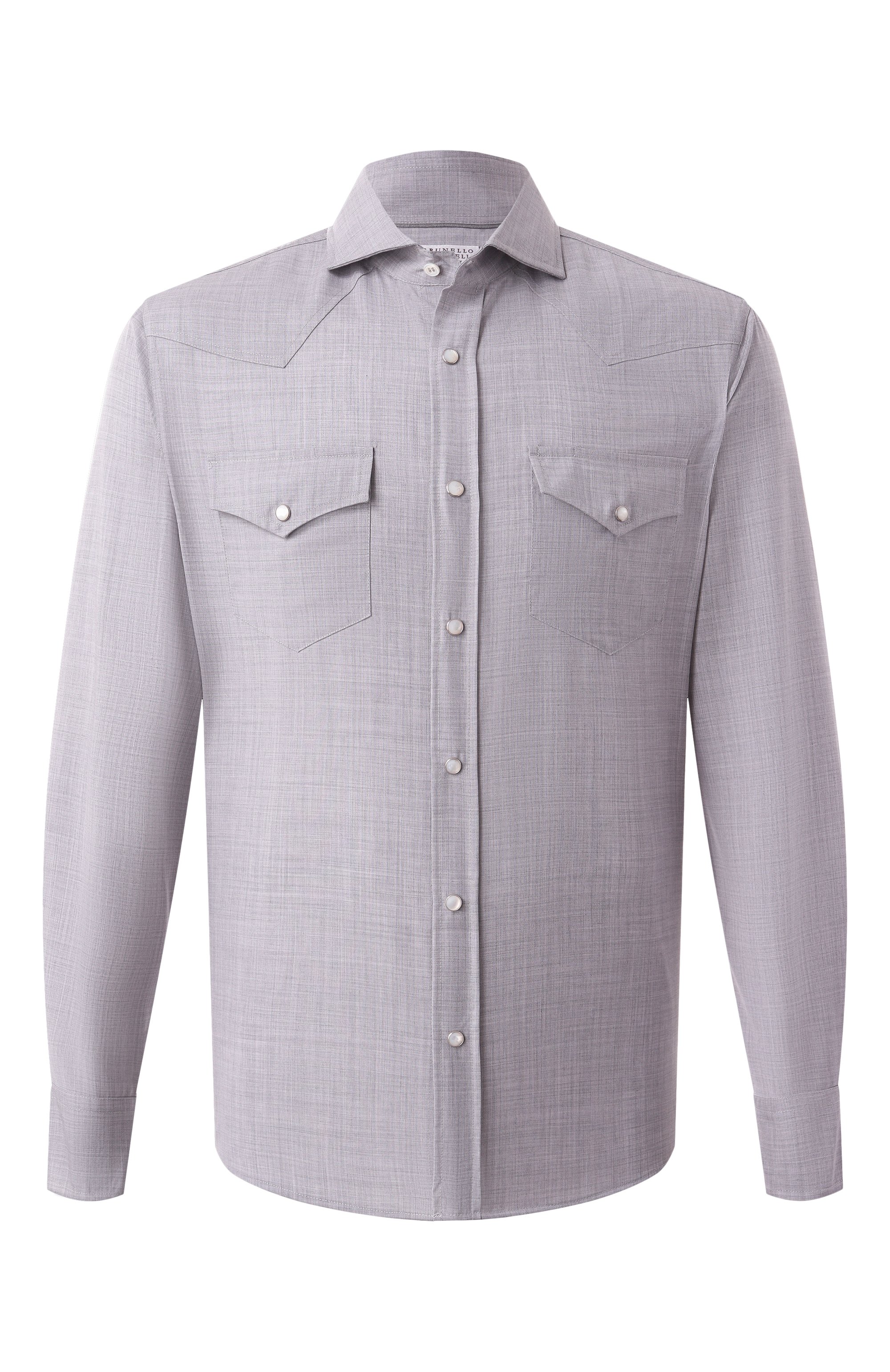 Шерстяная рубашка BRUNELLO CUCINELLI, арт. MM6704008, фото 1