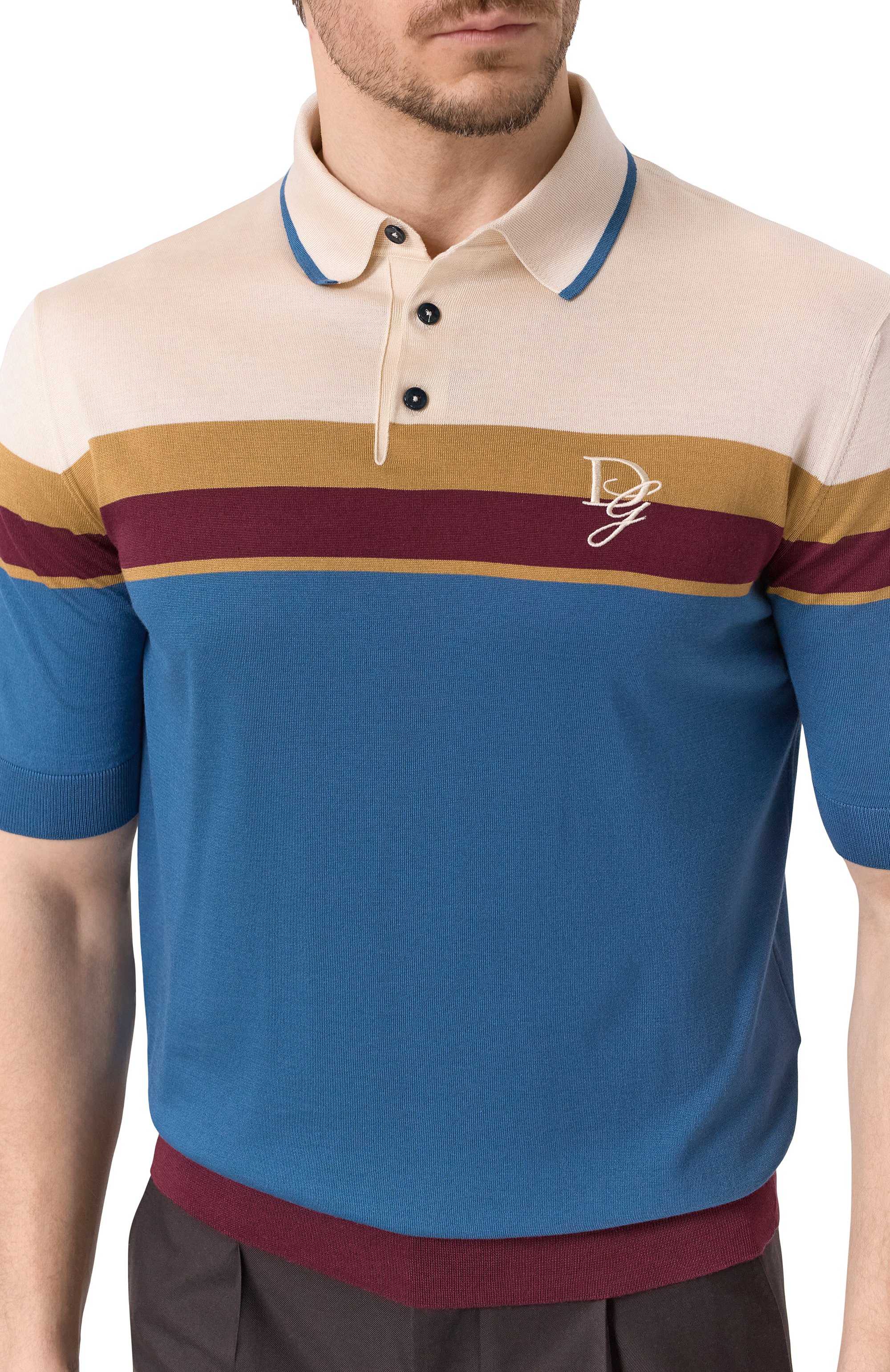 Шелковое поло DOLCE & GABBANA, арт. GXZ02Z/JBSLE, фото 5