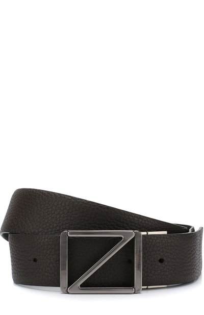 Кожаный ремень с металлической пряжкой ZEGNA, арт. BKRUX1/505C, фото 1
