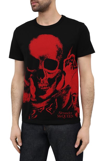 Хлопковая футболка ALEXANDER MCQUEEN, арт. 650424/QQZ66, фото 3