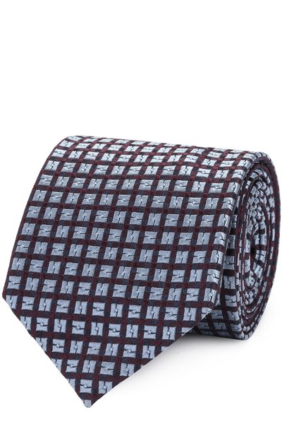 Мужской шелковый галстук с узором ZEGNA, арт. Z9F121PC