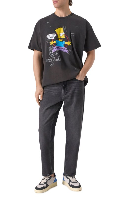 Хлопковая футболка DOMREBEL VTG BART SS25/T-SHIRT Чёрный  VTG BART SS25/T-SHIRT Фото 2