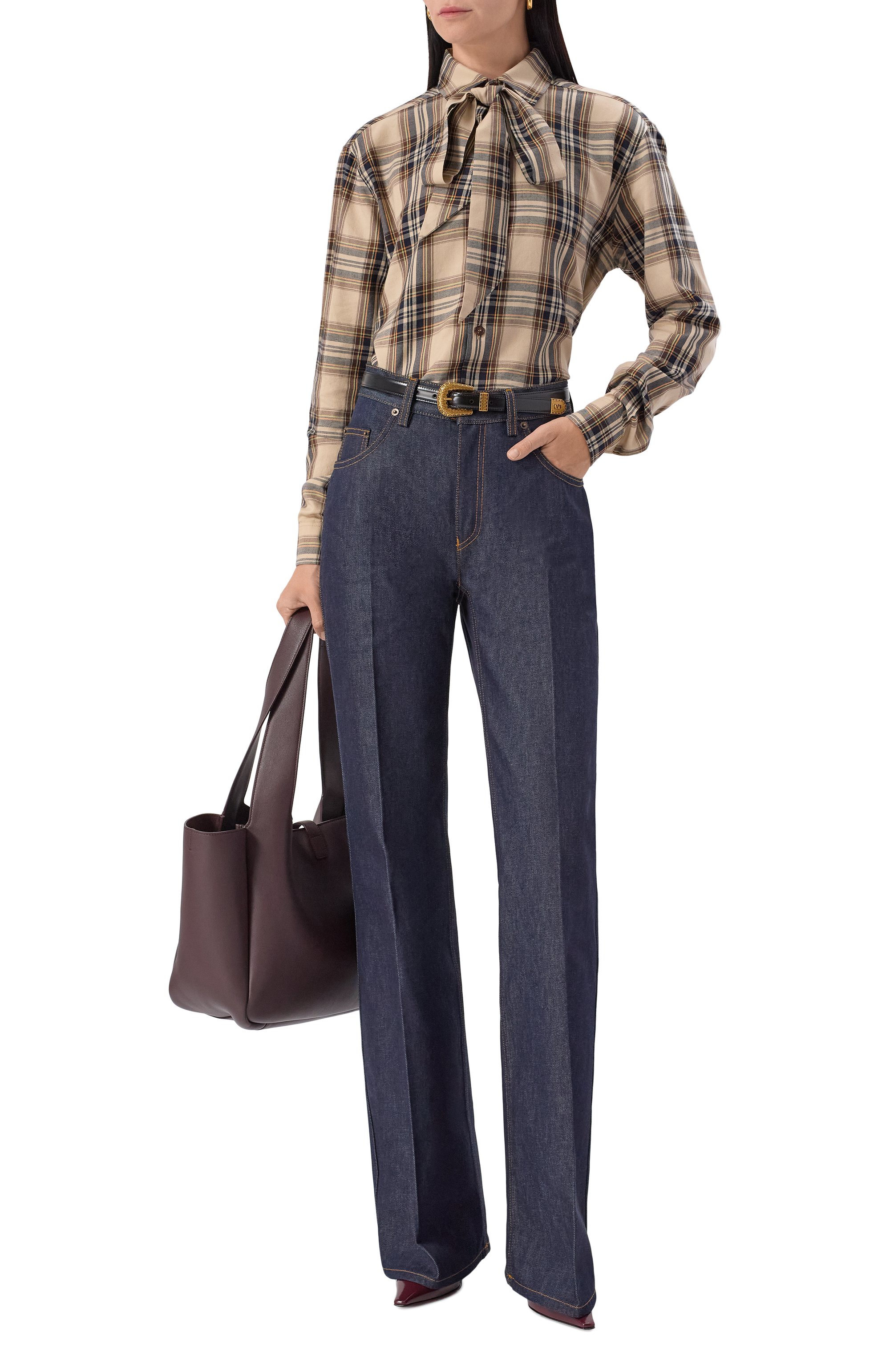 Хлопковая рубашка SAINT LAURENT, арт. 838890/Y31VA, фото 2