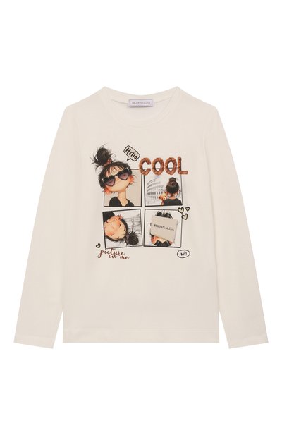 Хлопковый лонгслив MONNALISA, арт. 11F613