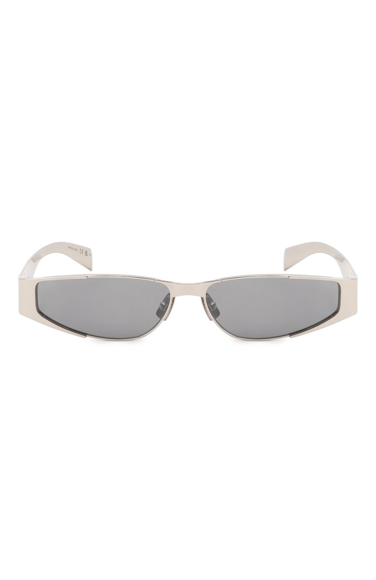 Женские солнцезащитные очки SAINT LAURENT серебряного цвета, арт. SL 739 001 | Фото 4 (Нос: Не проставлено; Региональные ограничения белый список (Axapta Mercury): Не проставлено; Тип очков: С/з; Материал: Металл; Кросс-КТ: С/з-унисекс; Очки форма: Прямоугольные, Узкие; Оптика Гендер: оптика-унисекс)