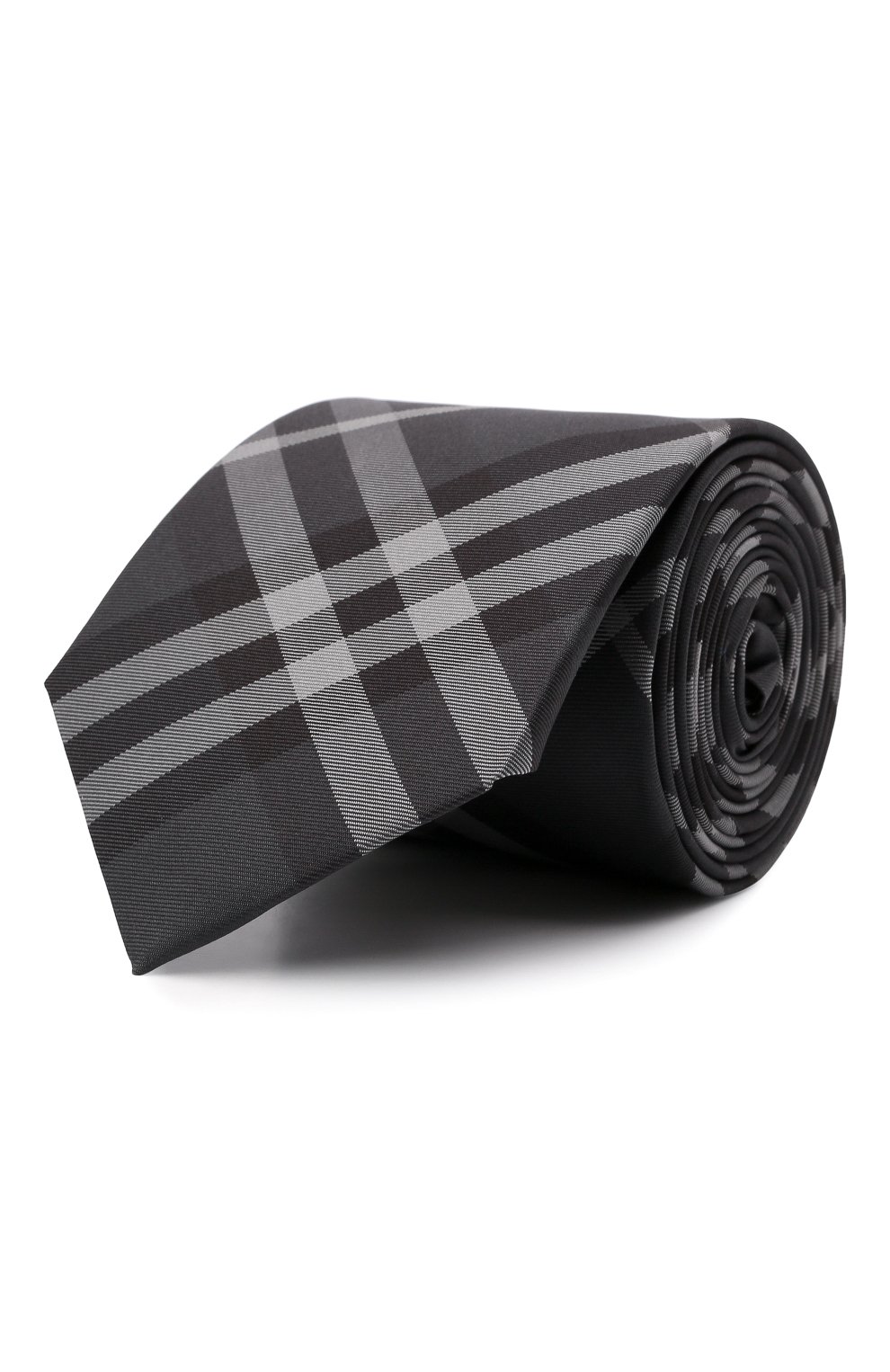 Шелковый галстук BURBERRY серого цвета по цене 21200 руб., арт. 8017265, фото 1 Шелковый галстук BURBERRY, арт. 8017265, фото 1
