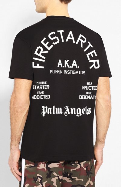 Хлопковая футболка PALM ANGELS, арт. PMAA001R204130341088, фото 4