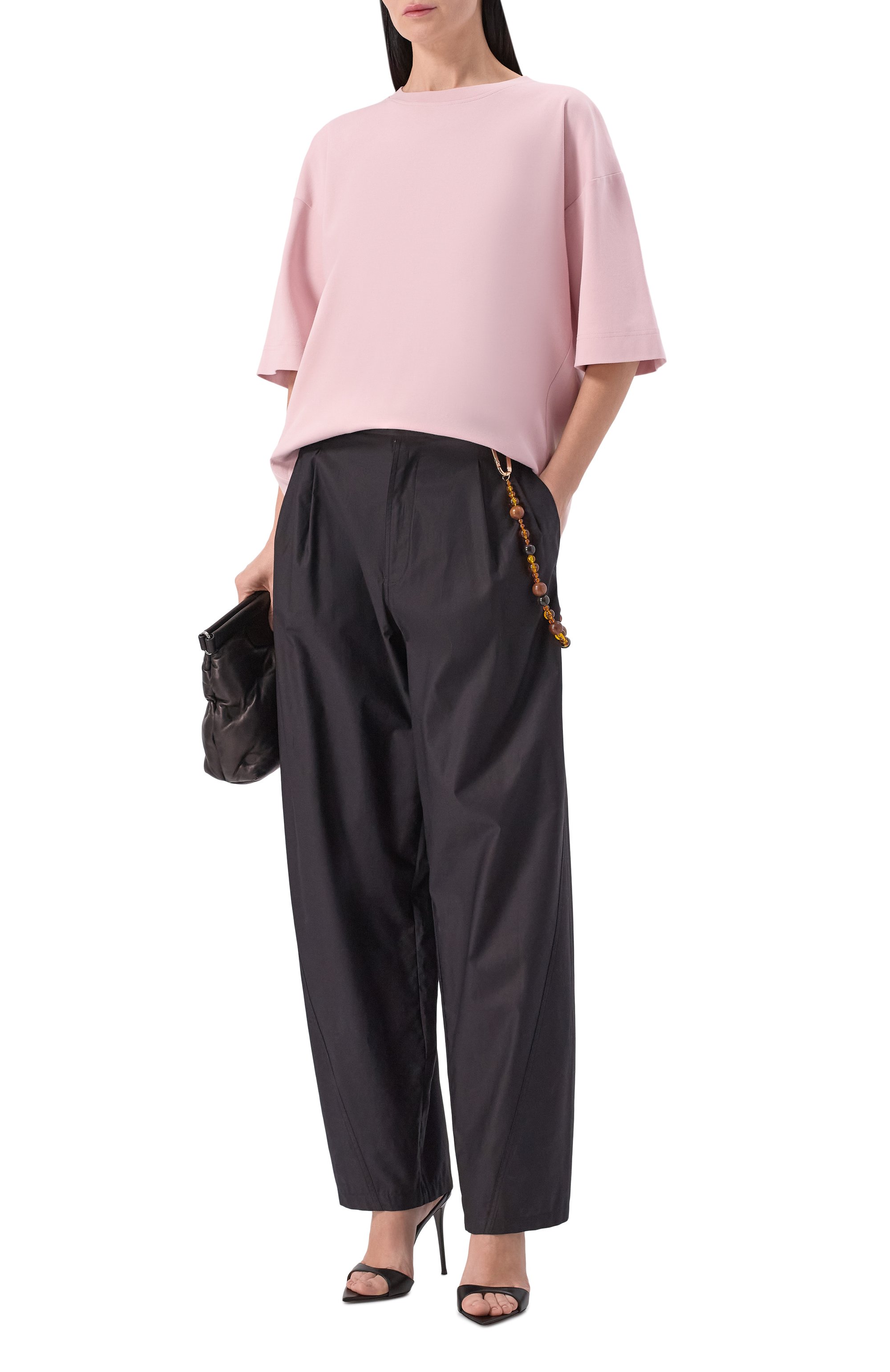 Хлопковая футболка DARKPARK розового цвета по цене 21800 руб., арт. WJE09/JER01, фото 2 Хлопковая футболка DARKPARK, арт. WJE09/JER01, фото 2