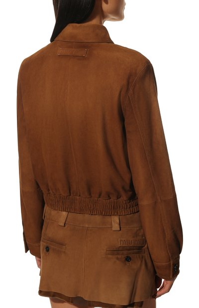 Замшевая куртка MIU MIU, арт. MPV810-104R-F0401, фото 4