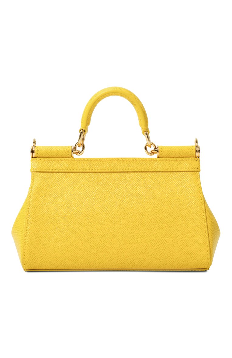 Женская сумка sicily small DOLCE & GABBANA желтого цвета, арт. BB9116_BE9116/A1001_1 | Фото 6 (Размер: small; Ремень/цепочка: На ремешке; Материал: Натуральная кожа)