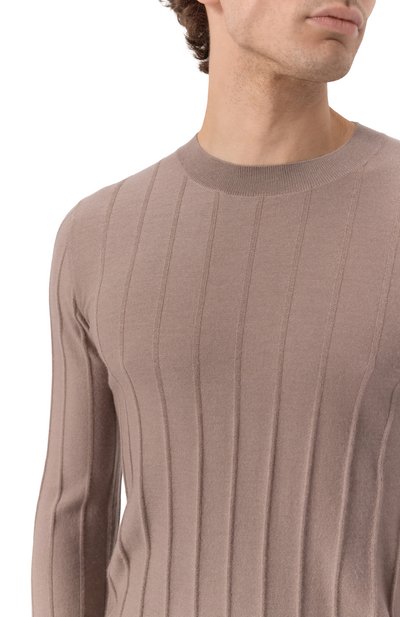 Кашемировый джемпер JACOB LEE бежевого цвета по цене 61450 руб., арт. MKT038SS25TR, фото 5 Кашемировый джемпер JACOB LEE, арт. MKT038SS25TR, фото 5