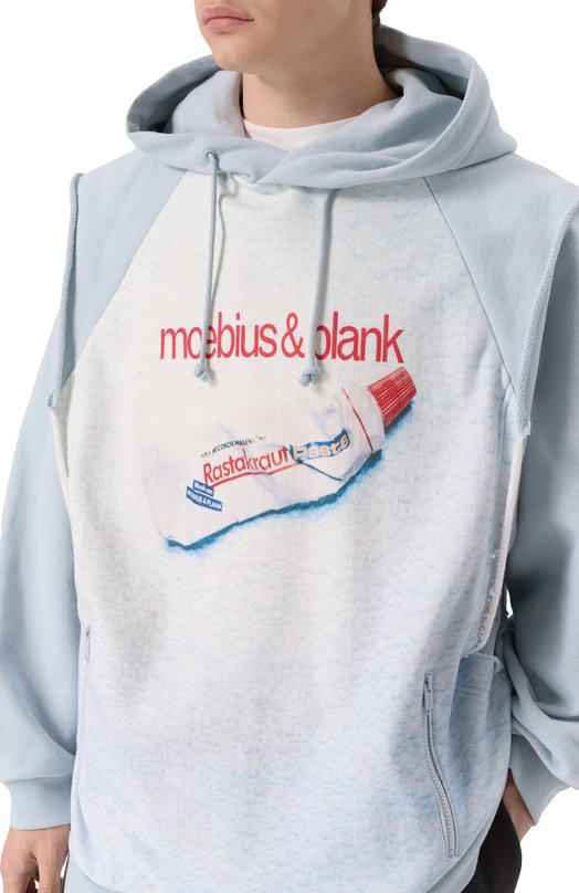 Хлопковое худи Undercover UC2E4803-1 Голубой  UC2E4803-1 Фото 5