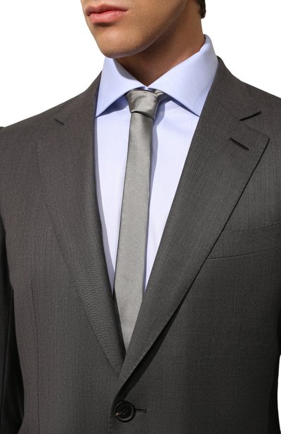 Шелковый галстук DOLCE & GABBANA серого цвета по цене 15950 руб., арт. GT142E/G0U05, фото 2 Шелковый галстук DOLCE & GABBANA, арт. GT142E/G0U05, фото 2