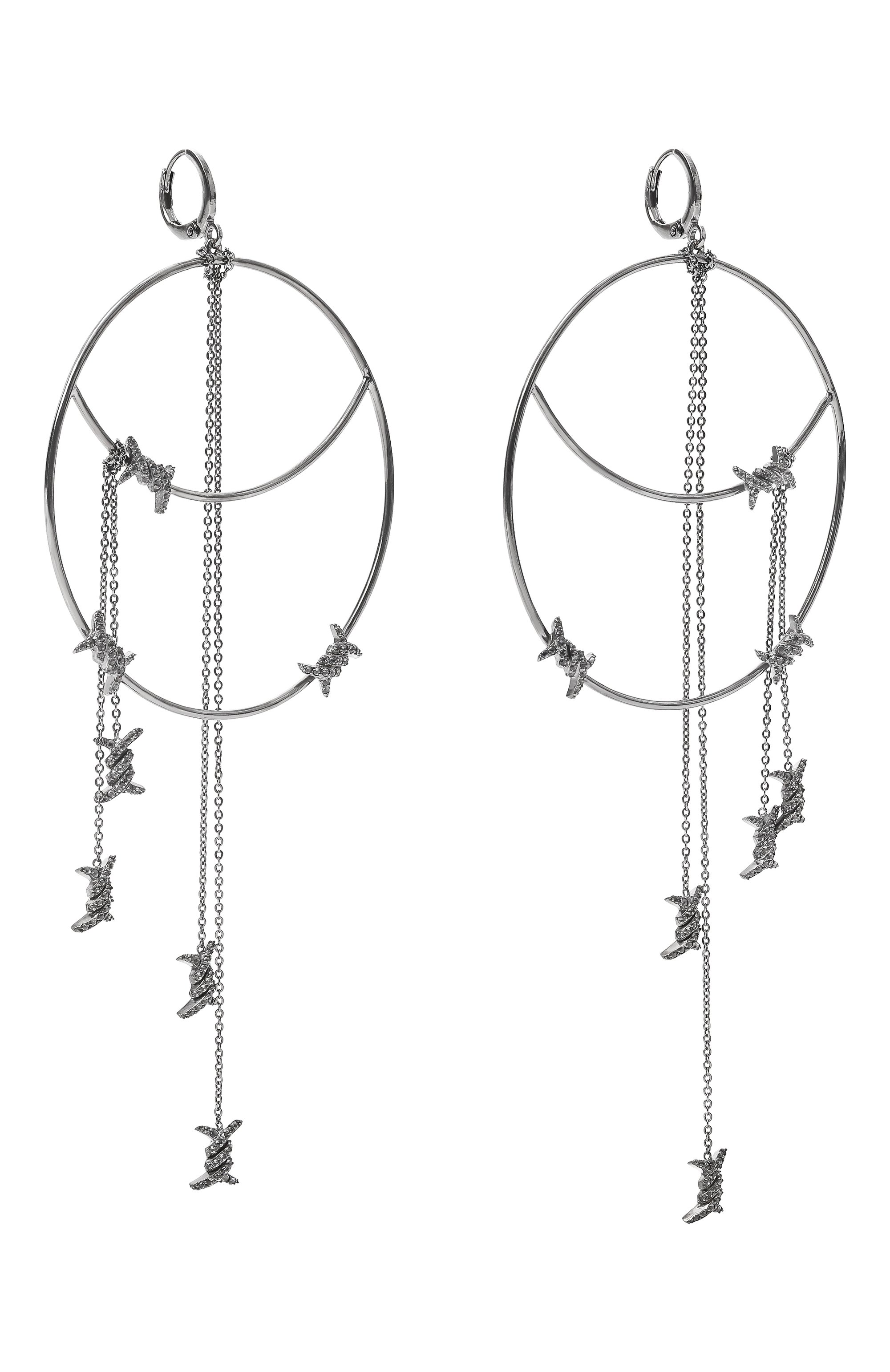 Серьги CAVIAR JEWELLERY серебряного цвета по цене 28000 руб., арт. TL008G, фото 3 Серьги CAVIAR JEWELLERY, арт. TL008G, фото 3