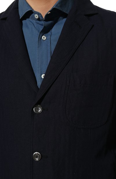 Пиджак изо льна и хлопка ASPESI темно-синего цвета по цене 65450 руб., арт. S2 A CJ65 M053, фото 5 Пиджак изо льна и хлопка ASPESI, арт. S2 A CJ65 M053, фото 5