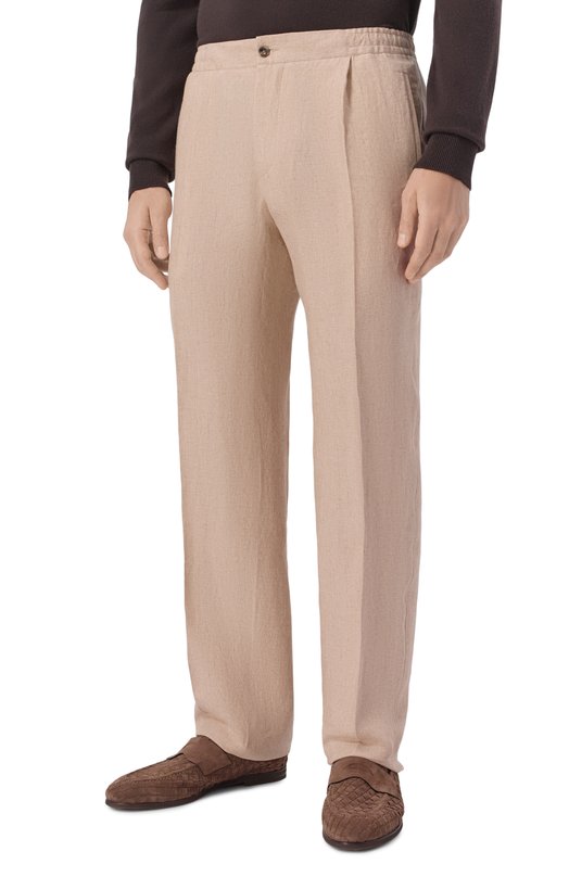 Льняной костюм Kiton UA81K0644G Бежевый  UA81K0644G Фото 4