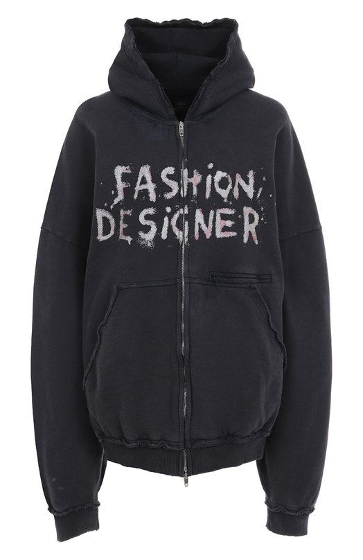 Хлопковая толстовка Balenciaga 808227/TSVC3 Чёрный 808227/TSVC3