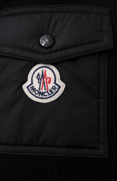 Шерстяное пончо MONCLER черного цвета по цене 65150 руб., арт. F2-093-3G715-00-A0064, фото 5 Шерстяное пончо MONCLER, арт. F2-093-3G715-00-A0064, фото 5