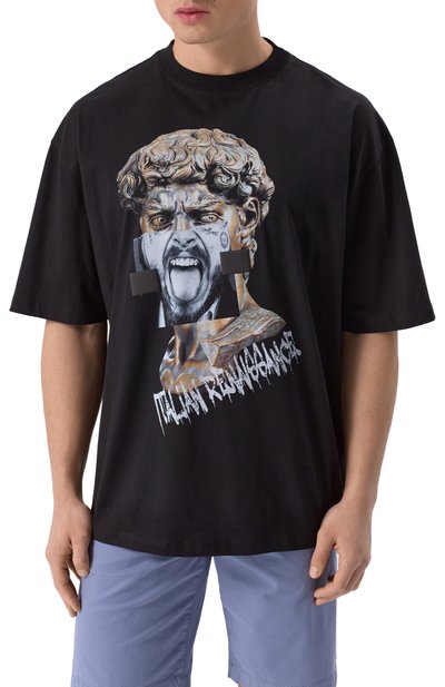 Хлопковая футболка DIEGO VENTURINO, арт. DVTS0DHIR, фото 3