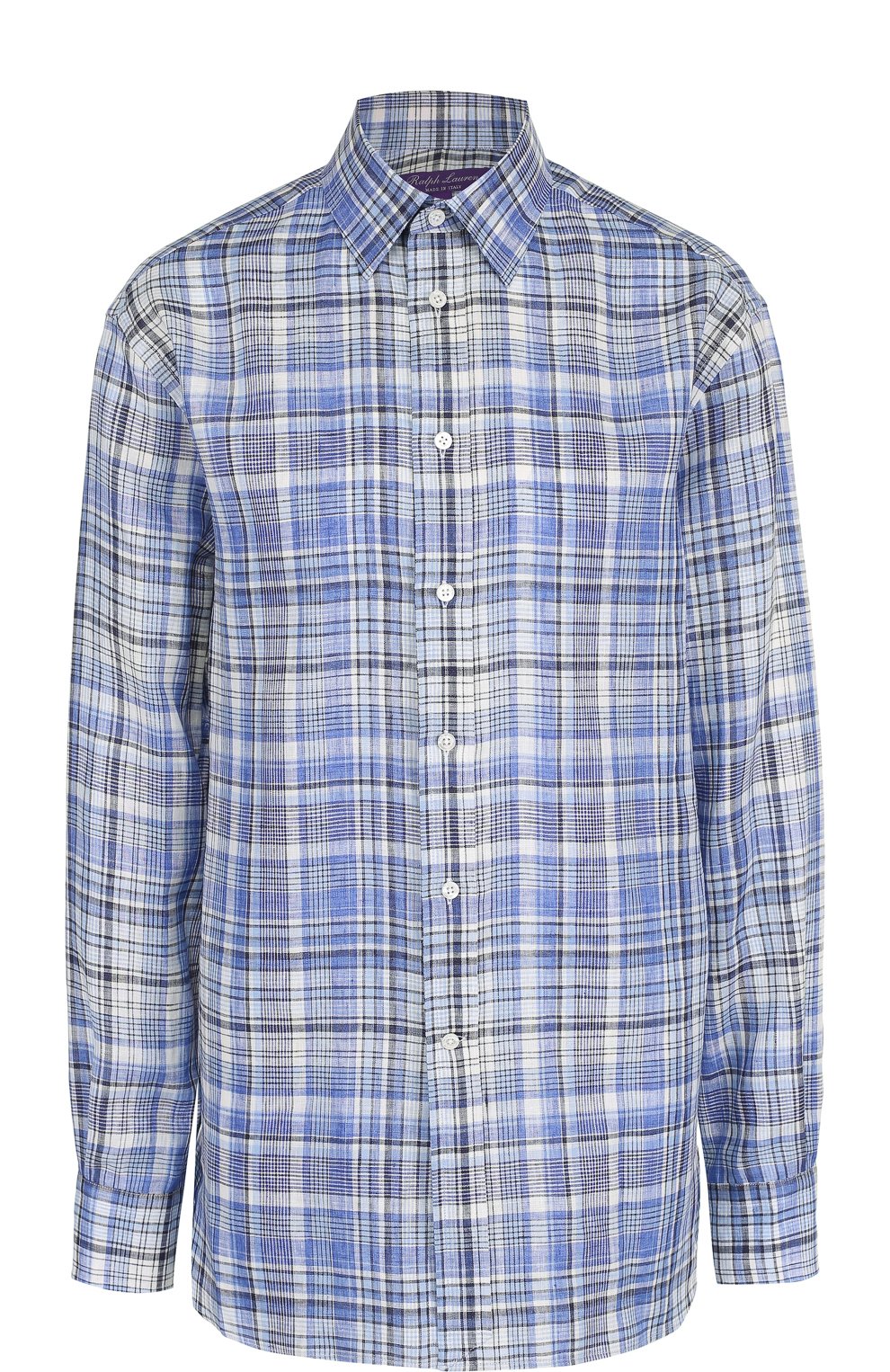 Льняная блуза свободного кроя в клетку RALPH LAUREN, арт. 290707940, фото 1