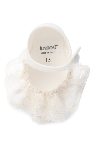 Текстильные пинетки IL TRENINO кремового цвета по цене 8710 руб., арт. FN-6005, фото 4 Текстильные пинетки IL TRENINO, арт. FN-6005, фото 4