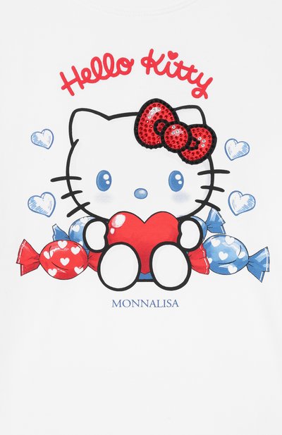 Хлопковая футболка MONNALISA, арт. 11G618, фото 3
