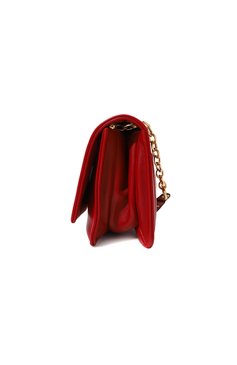 Женская сумка vlogo chain VALENTINO красного цвета, арт. 5W2B0N93/PHV | Фото 4 (Ремень/цепочка: На ремешке; Размер: medium; Драгоценные камни: Проставлено; Материал: Натуральная кожа; Материал сплава: Проставлено)