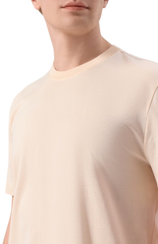 Хлопковая футболка Kiton UMM0746 Бежевый  UMM0746 Фото 5