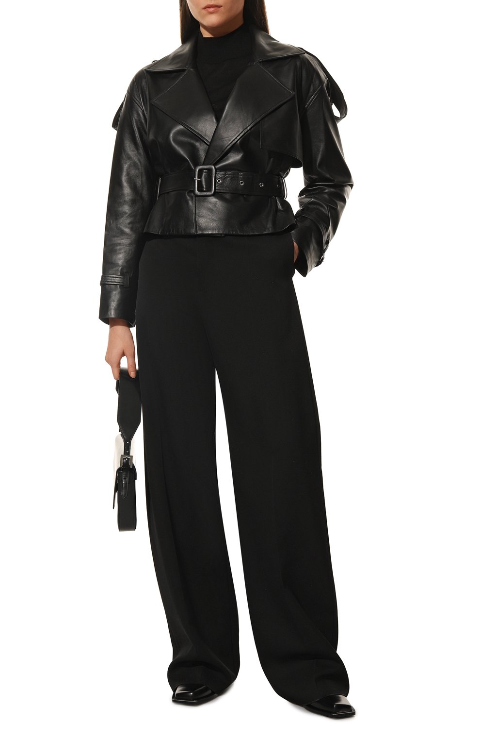 Кожаная куртка ADDICTED, арт. CROPPED TRENCH style 6.BLACK, фото 2