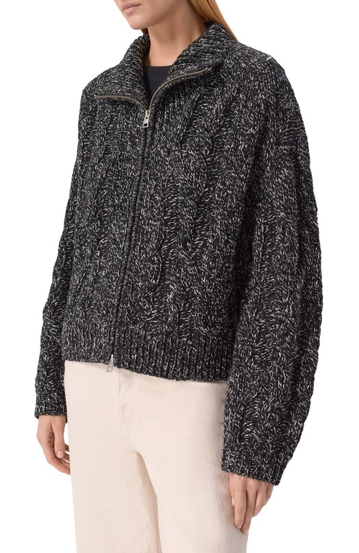 Кардиган из шерсти и хлопка Closed C96449-98K-22 Чёрно-белый  C96449-98K-22 Фото 3