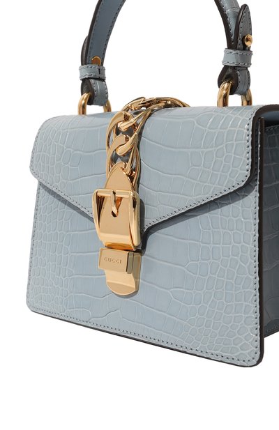 Сумка sylvie mini из кожи аллигатора GUCCI, арт. 470270 EV49G, фото 3