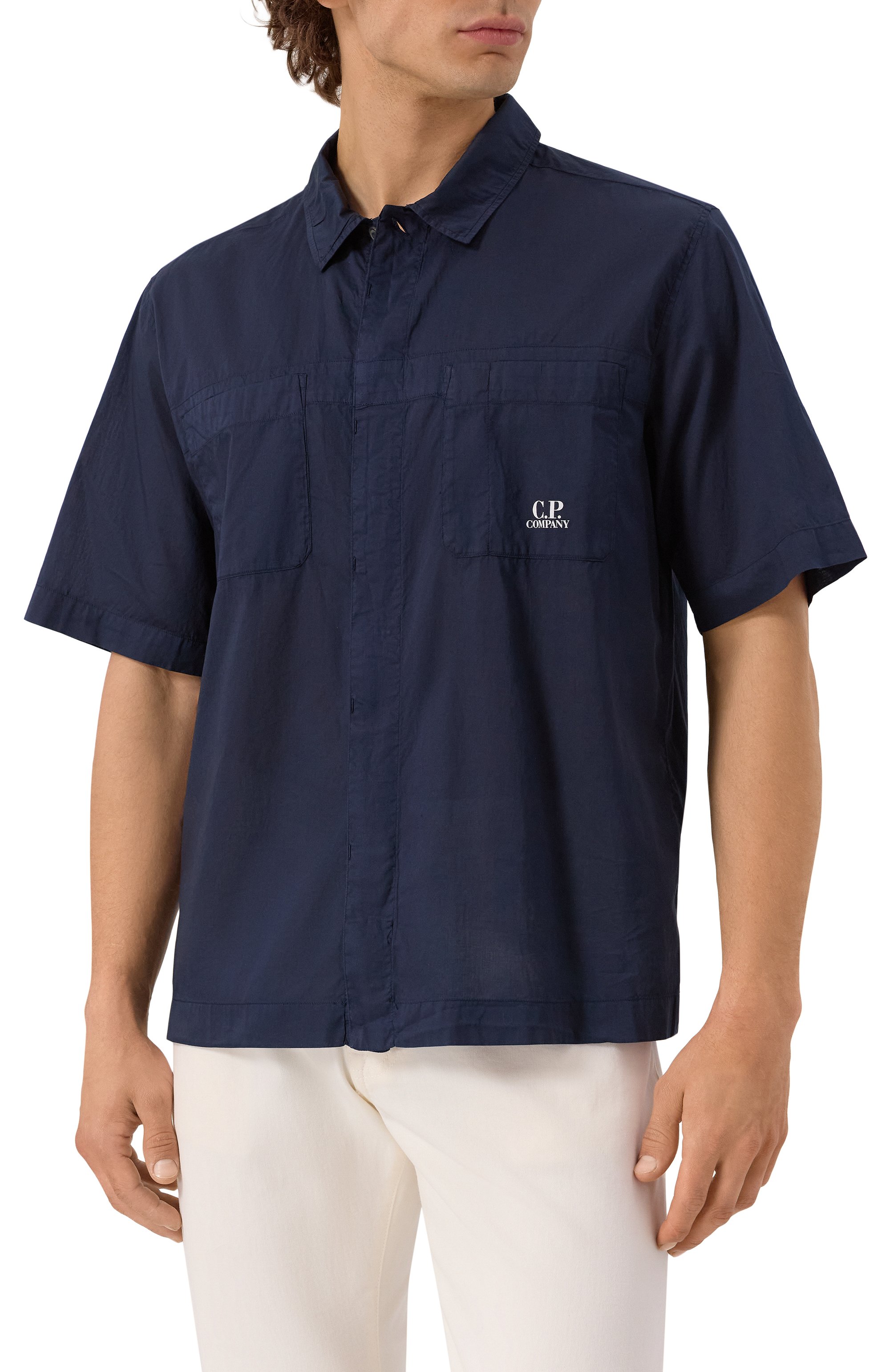 Хлопковая рубашка C.P. COMPANY, арт. 18CMSH247A110349G, фото 3