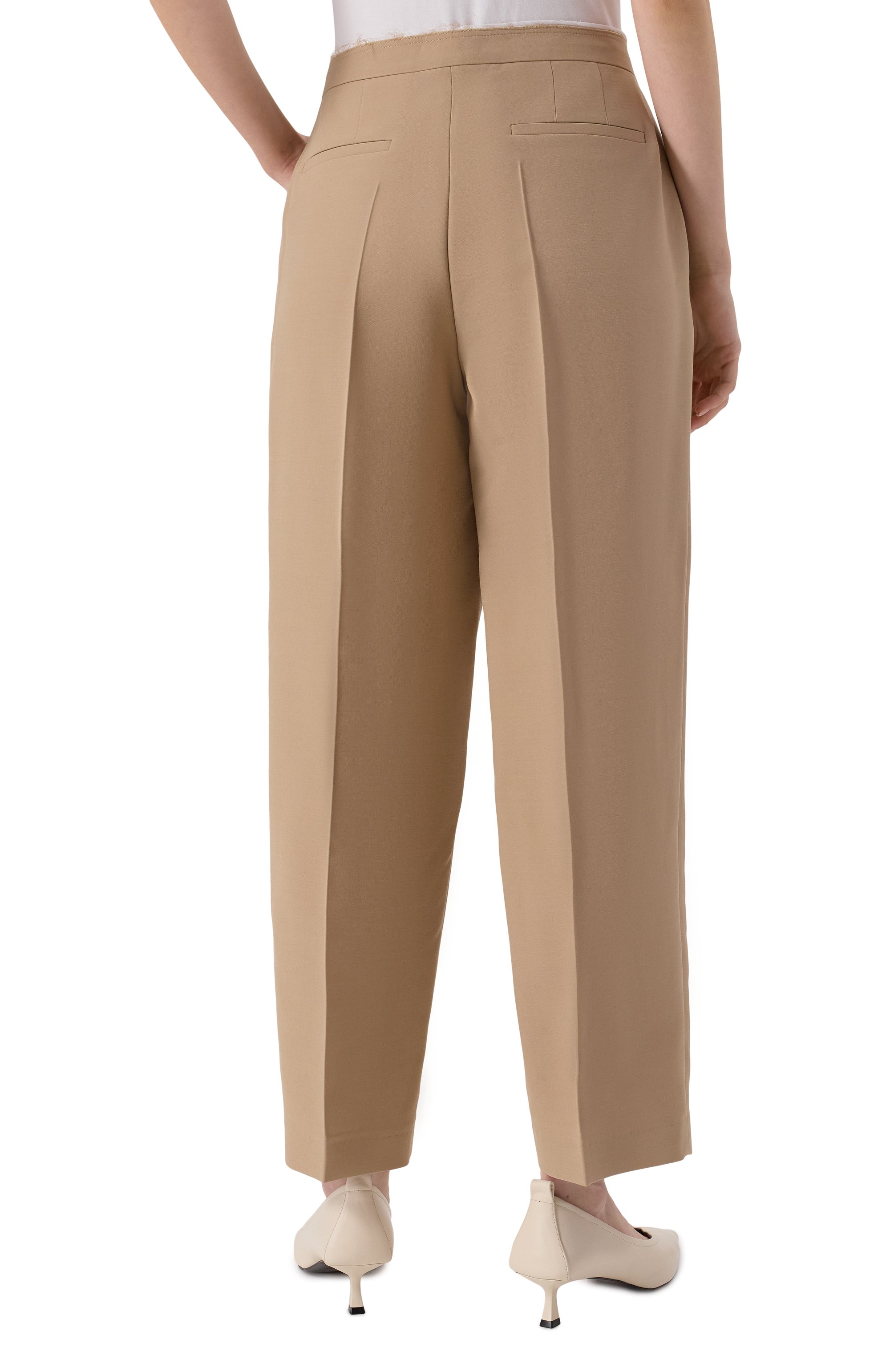 Брюки из шерсти и шелка 12 STOREEZ бежевого цвета по цене 29000 руб., арт. 132835, фото 4 Брюки из шерсти и шелка 12 STOREEZ, арт. 132835, фото 4