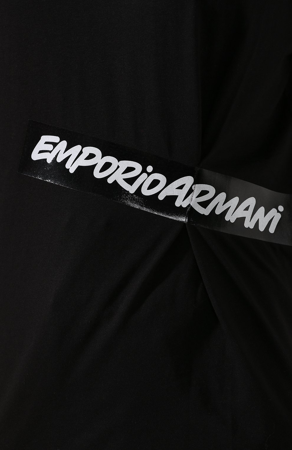 Хлопковая футболка EMPORIO ARMANI черного цвета по цене 14450 руб., арт. 3H2T7L/2J53Z, фото 5 Хлопковая футболка EMPORIO ARMANI, арт. 3H2T7L/2J53Z, фото 5