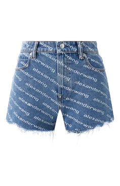 Женские джинсовые шорты ALEXANDER WANG синего цвета, арт. 4DC1214897 | Фото 1 (Драгоценные камни: Проставлено; Длина Ж (юбки, платья, шорты): Мини; Материал сплава: Проставлено; Кросс-КТ: Деним; Стили: Кэжуэл; Материал внешний: Деним, Хлопок)