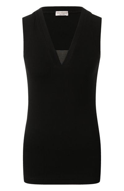 Женский хлопковый топ BRUNELLO CUCINELLI, арт. MPTC8EL672