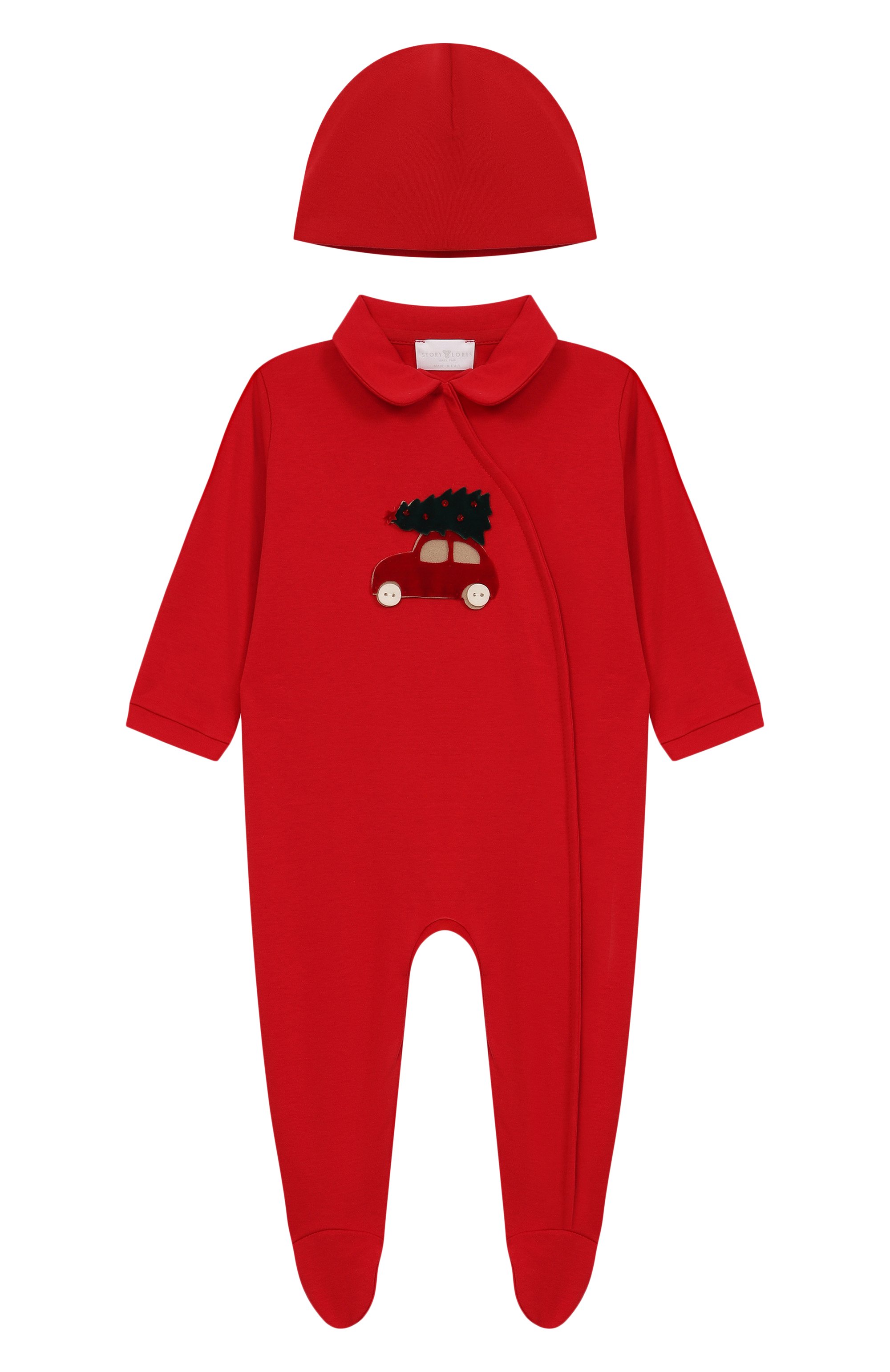 Комплект из комбинезона и шапки STORY LORIS красного цвета по цене 21950 руб., арт. 24265, фото 1 Комплект из комбинезона и шапки STORY LORIS, арт. 24265, фото 1
