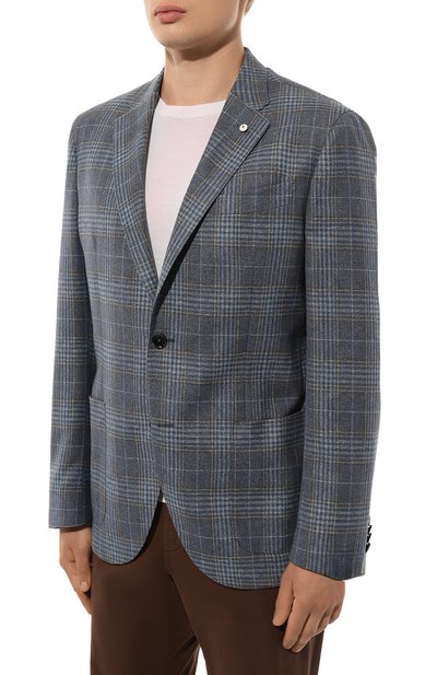 Пиджак из шелка и шерсти L.B.M. 1911 синего цвета по цене 108000 руб., арт. 2652/42306, фото 5 Пиджак из шелка и шерсти L.B.M. 1911, арт. 2652/42306, фото 5