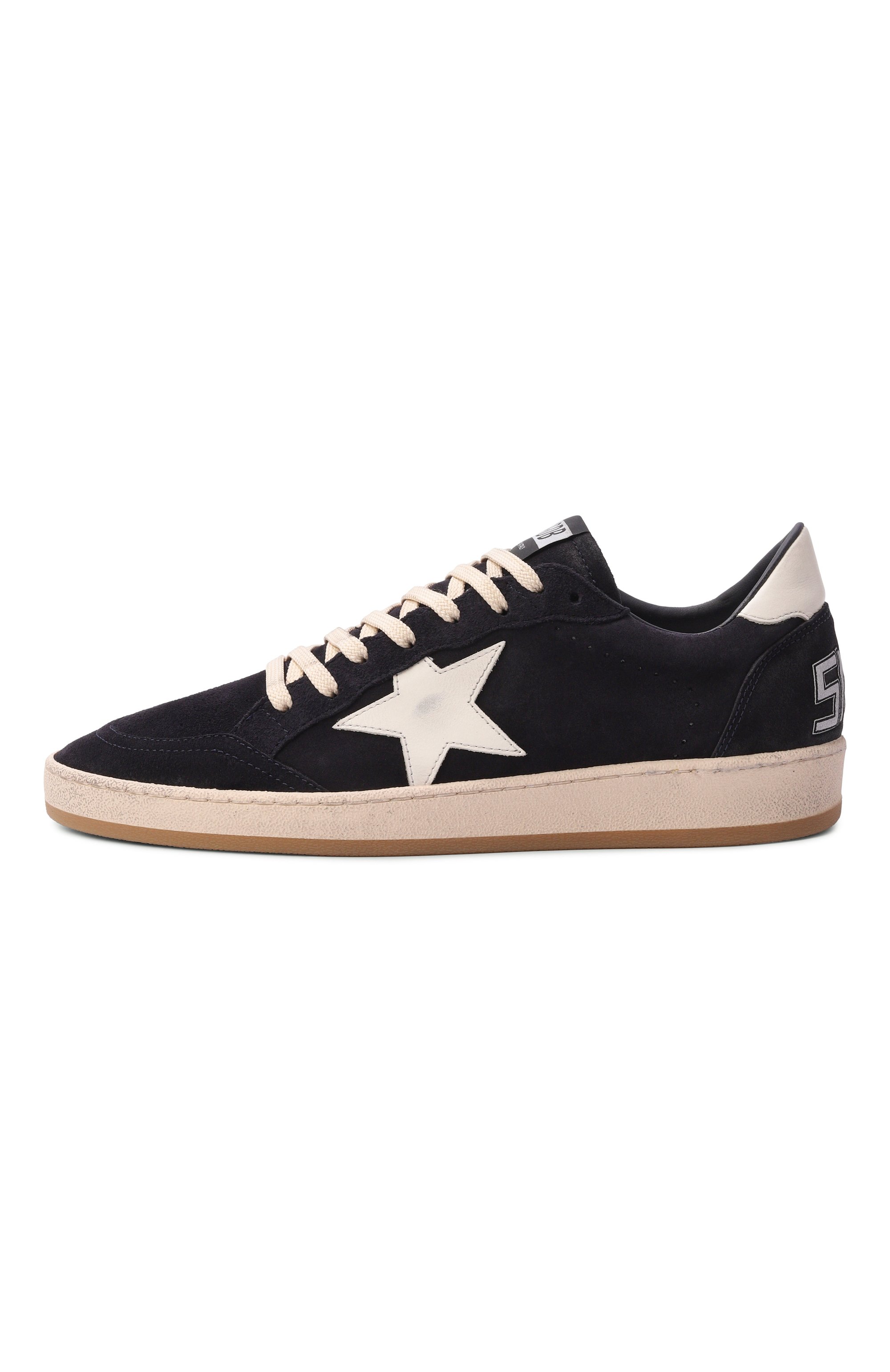 Замшевые кеды ballstar GOLDEN GOOSE DELUXE BRAND темно-синего цвета по цене 68200 руб., арт. GMF00117.F008721, фото 3 Замшевые кеды ballstar GOLDEN GOOSE DELUXE BRAND, арт. GMF00117.F008721, фото 3