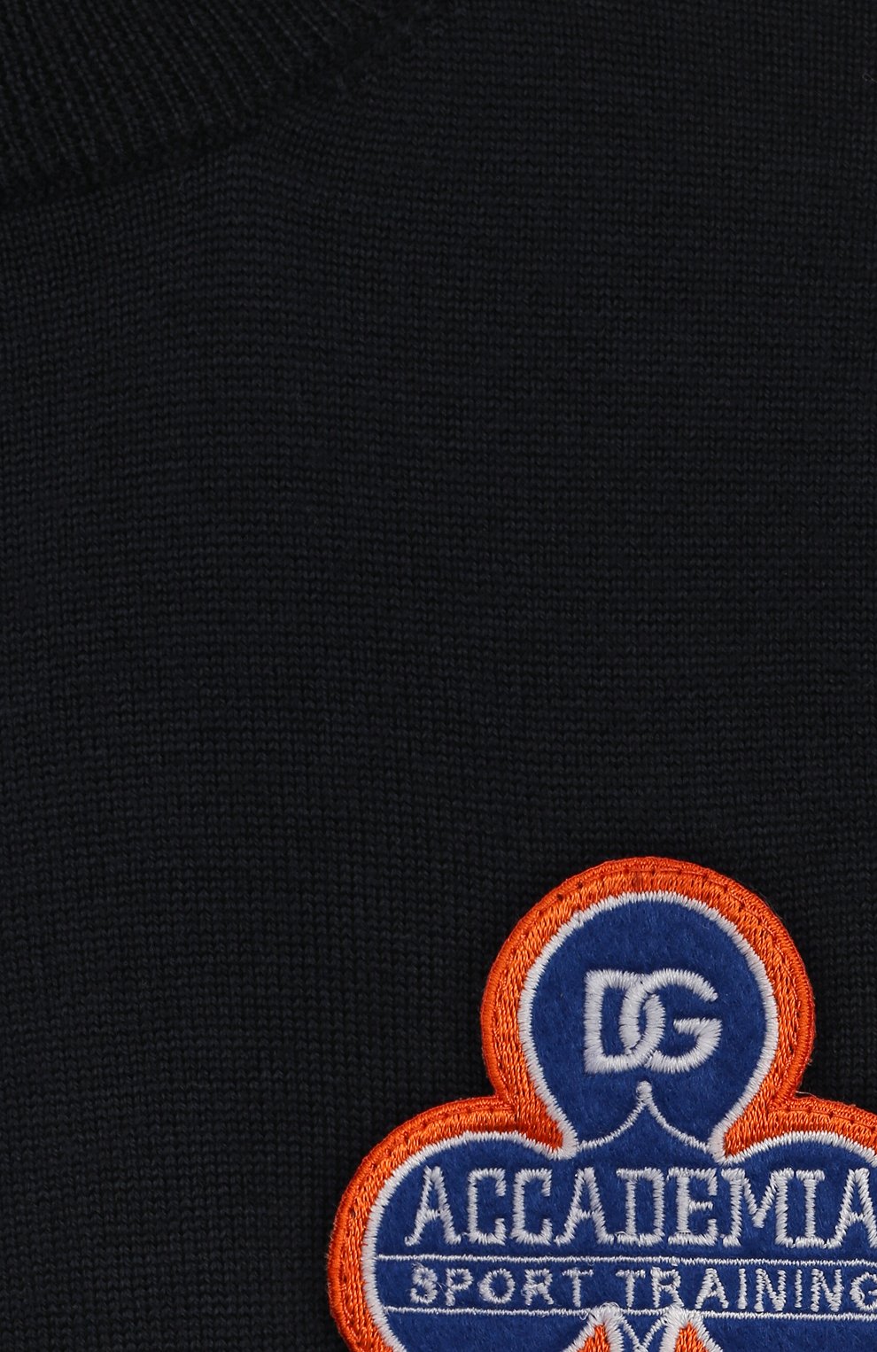 Шерстяной пуловер DOLCE & GABBANA синего цвета по цене 37900 руб., арт. L4KWE1/JCVF6/8-14, фото 3 Шерстяной пуловер DOLCE & GABBANA, арт. L4KWE1/JCVF6/8-14, фото 3