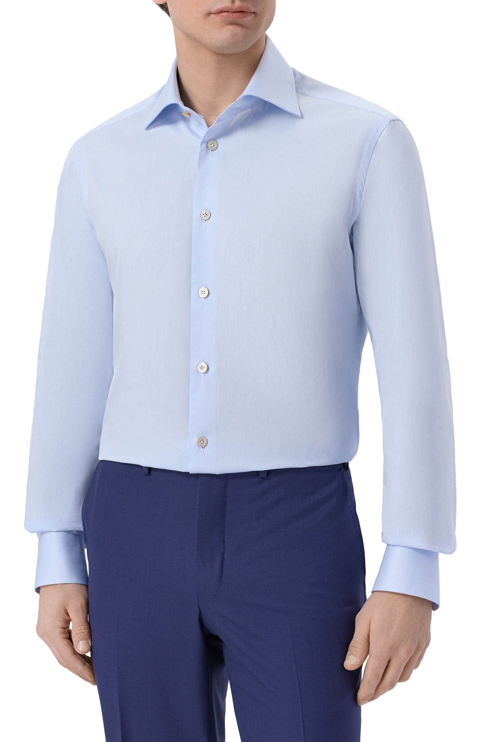 Хлопковая сорочка KITON, арт. UCIH06146_001, фото 3