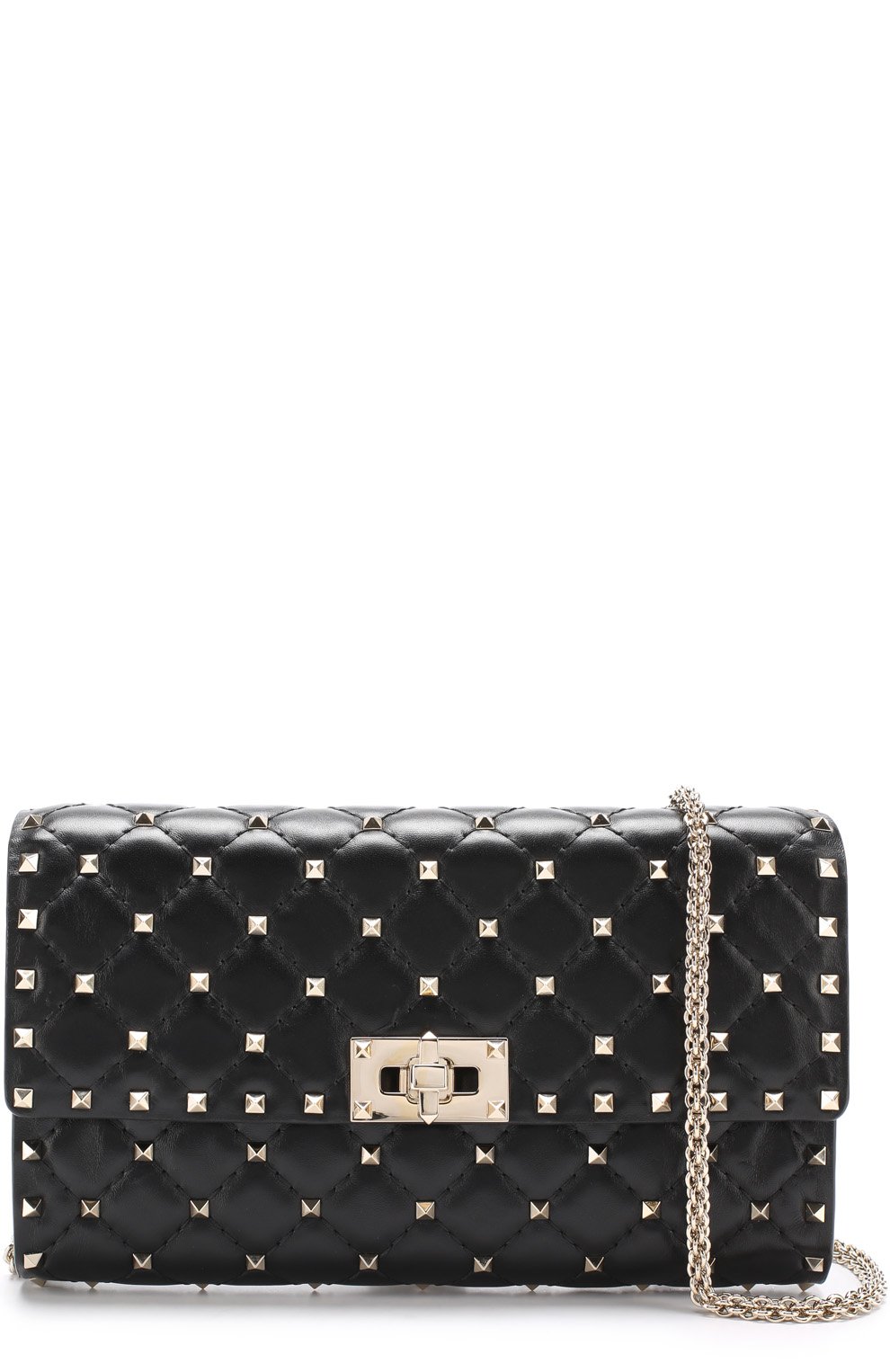 Клатч rockstud spike VALENTINO черного цвета по цене 243000 руб., арт. NW2B0137/NAP, фото 6 Клатч rockstud spike VALENTINO, арт. NW2B0137/NAP, фото 6