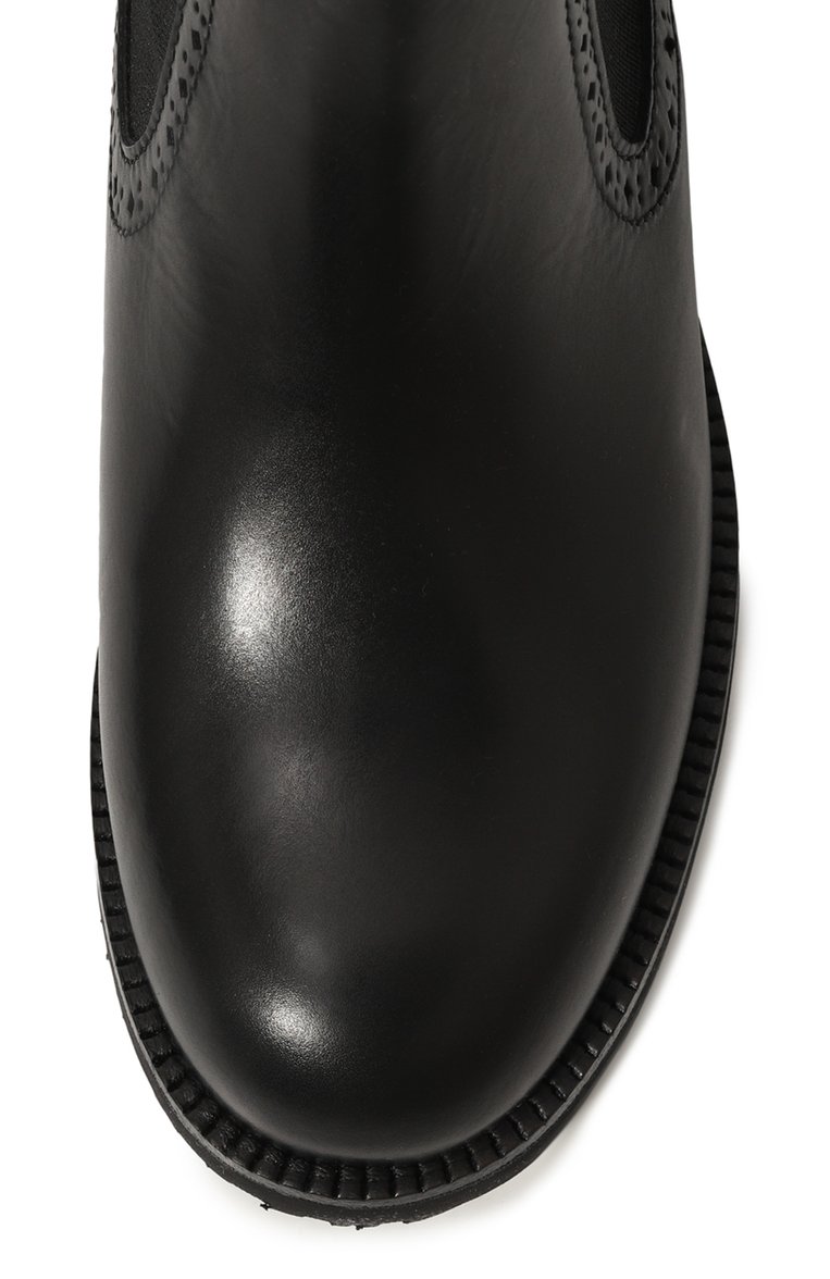 Детские кожаные челси RONDINELLA черного цвета, арт. 7230-1-M/28-30 | Фото 4 (Кросс-КТ: челси; Материал внутренний: Натуральная кожа; Материал сплава: Проставлено; Нос: Не проставлено)