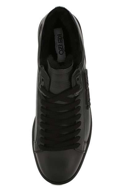Кожаные кеды KENZO черного цвета по цене 34950 руб., арт. F865SN125L50, фото 5 Кожаные кеды KENZO, арт. F865SN125L50, фото 5