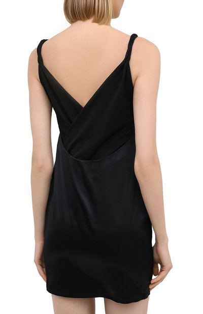 Атласное платье RTA черного цвета по цене 47050 руб., арт. WU0332-6059BLK, фото 4 Атласное платье RTA, арт. WU0332-6059BLK, фото 4